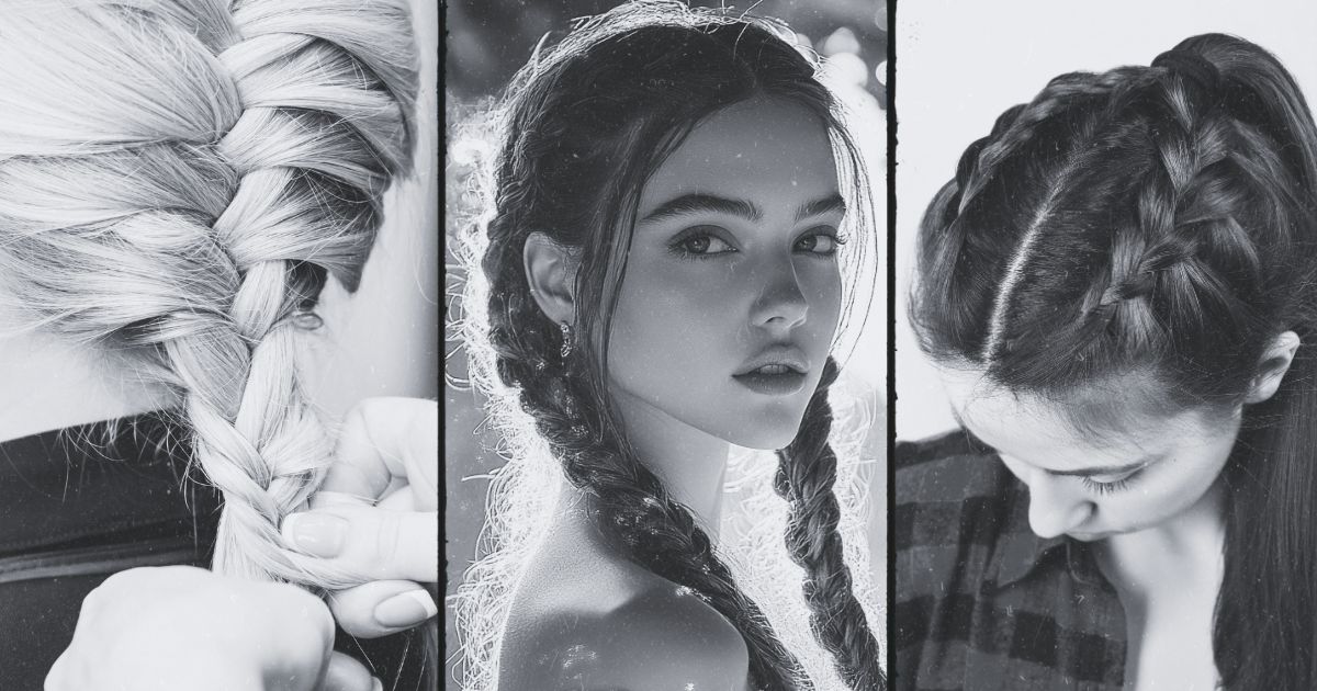 Three stylish braided hairstyles showcased on modern women, highlighting elegant and professional hair trends for the modern lady boss.